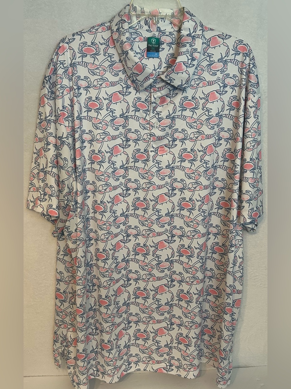 Crabby Print Golf Polo
